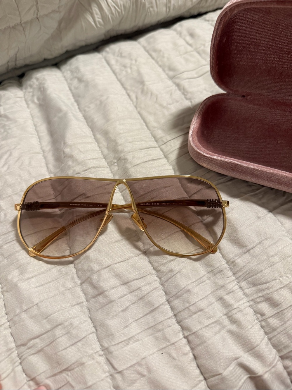 Miu Miu pilot sunglasses Gold
